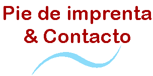 Pie de imprenta y contacto